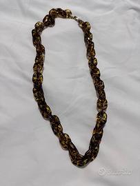 Collana a catena con fantasia leopardata