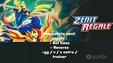 Mancolista pokemon zenit regale