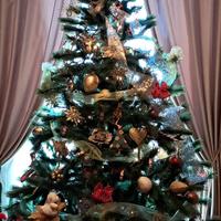 Albero di Natale 2.40 m con 40 palline decorative