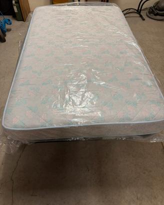 Letto piazza e mezza: materasso + rete doghe nuovi