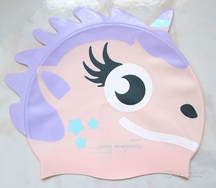 Cuffia piscina UNICORNO rosa nuoto junior bambina