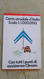 CARTINA STRADALE ITALIA CON PUNTI CITROEN, 1985