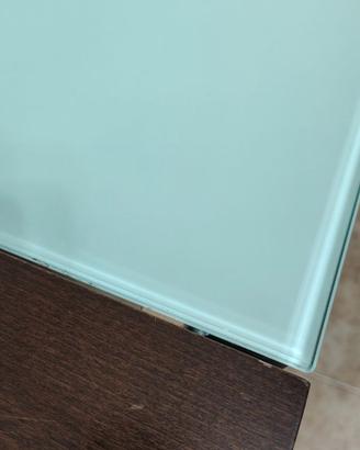 Tavolo allungabile legno e vetro con 4 sedie