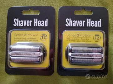 2 testine di ricambio compatibili Braun