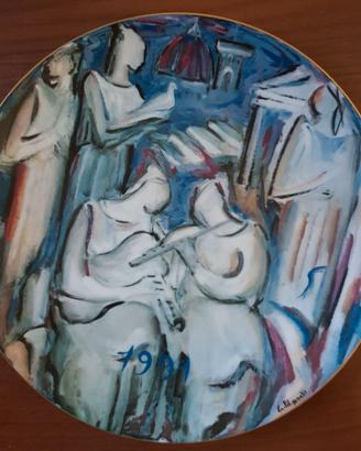 Piatto porcellana 1991 Giorgio Polykratis