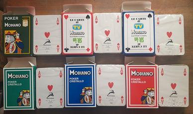Lotto 6 mazzi carte poker TV Sorrisi e Canzoni