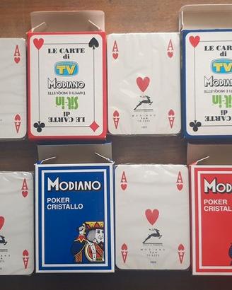 Lotto 6 mazzi carte poker TV Sorrisi e Canzoni