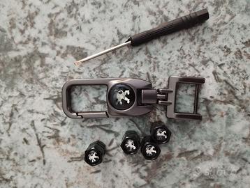 portachiavi auto Peugeot + tappini ruote