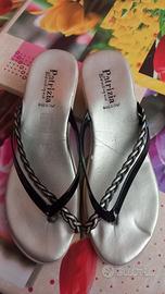 Ciabatte infradito color grigio e nero numero 40