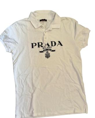 Polo bianca Prada
