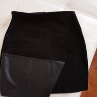 minigonna nera elasticizzata