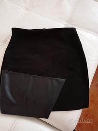 minigonna nera elasticizzata