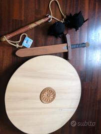 Set spada - scudo - mazza medievale