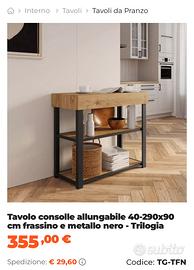 Tavolo consolle Deghi