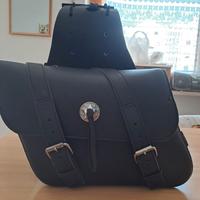 Borse laterali in pelle da moto Custom + borsello