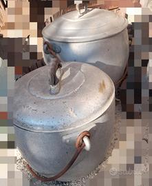 pentole vintage in alluminio