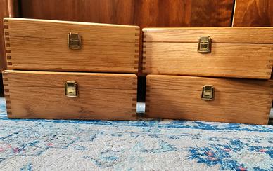 Set di 4 utilissime scatole in legno