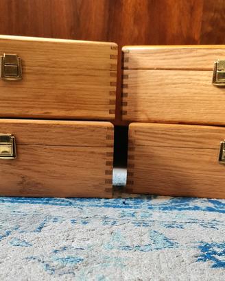 Set di 4 utilissime scatole in legno