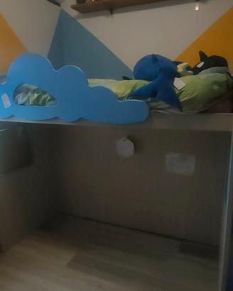 Cameretta Letto a castello con scale e pedana
