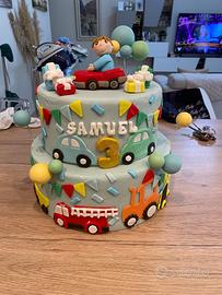 Torta scenografica tema veicoli
