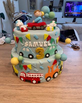 Torta scenografica tema veicoli