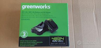 Kit batteria + caricatore Greenworks GSK4824B2