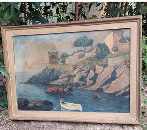 Dipinto antico di Angelo Maria Armeo, 1952, Genova