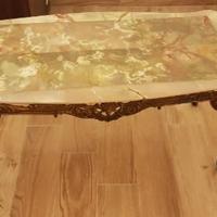 Tavolino Antico in marmo e ottone