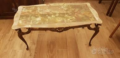 Tavolino Antico in marmo e ottone