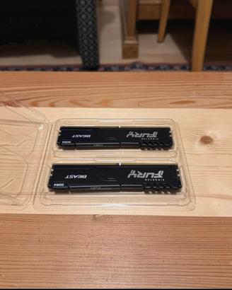 Kingston - unità ram 16Gb ( 2 x 8Gb ) 3200Mhz
