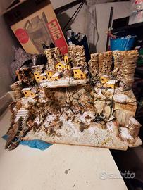 Grande presepe natalizio VILLAGGIO usato