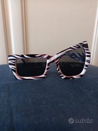 occhiali da sole unisex bianco e nero nuovo