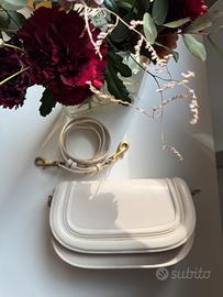 Borsina con tracolla avorio