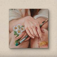 Piccolo quadro simbolico d'arredo, dipinto a mano