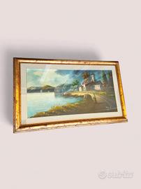 Quadro Paesaggio – Lago Panoramico Cornice  legno