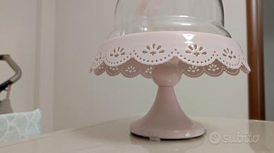 Alzatina per dolci con campana in vetro