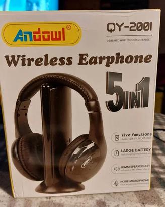 Cuffie Andowl QY-2001 Stereo Wireless 5 IN 1 WIFI