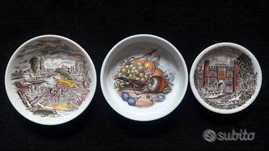 VECCHI POSACENERE PIATTINI CERAMICA INGLESE VINTAG