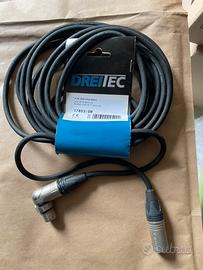 Cavo microfonico Dreitec XLR Neutrik 5 mt