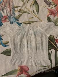 Maglietta bianca trasparente