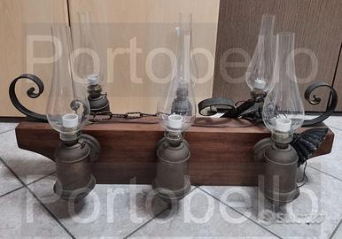 Codice: 264665 LAMPADARIO 6 LUCI STILE RUSTICO CO