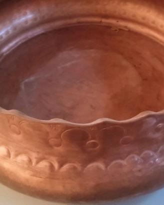 Portavaso in rame vintage da 22 centimetri