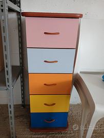 cassettiera colorata 