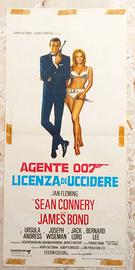 007 LICENZA DI UCCIDERE LOCANDINA CINEMA ORIGINALE