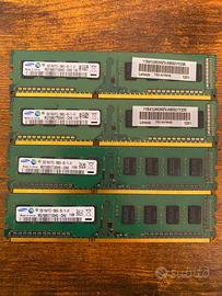 Kit RAM DDR3 8GB (4x2GB) Samsung PC3-10600U per PC