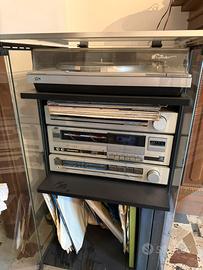 Impianto stereo anni 80 JVC.Con giradischi e casse
