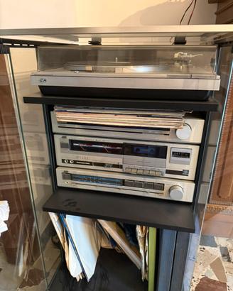 Impianto stereo anni 80 JVC.Con giradischi e casse