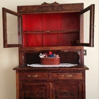 Credenza Cristalliera Anni '30 in Legno 