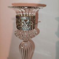 Porta Candela Sovrani in Vetro di Murano e Argento