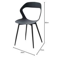 Set di sei sedie nere